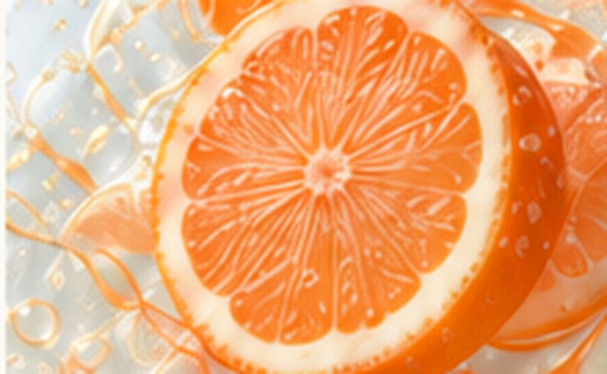 Fresh orange and skincare texture